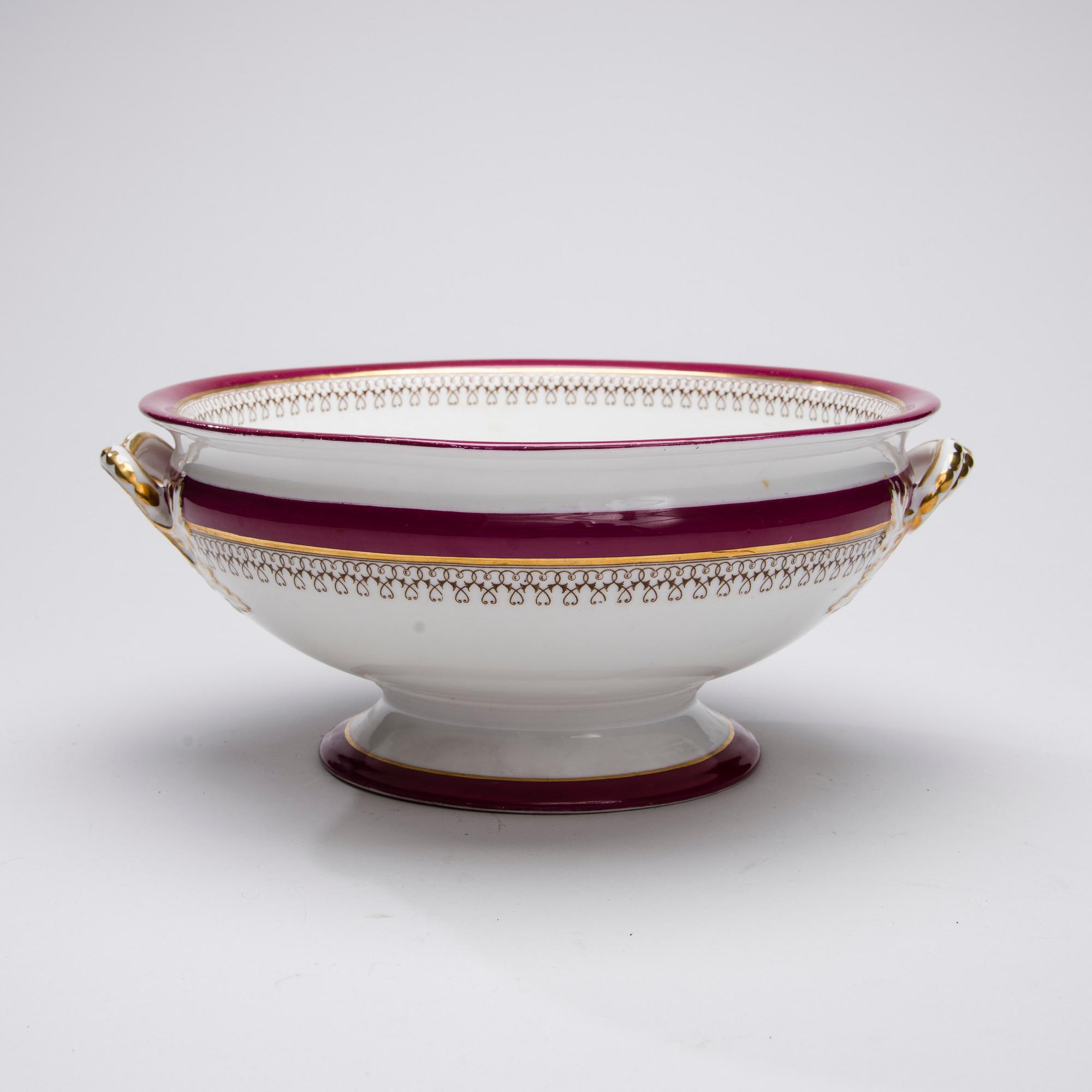 SERVIS, 34 delar, porslin, England, 1870-tal.