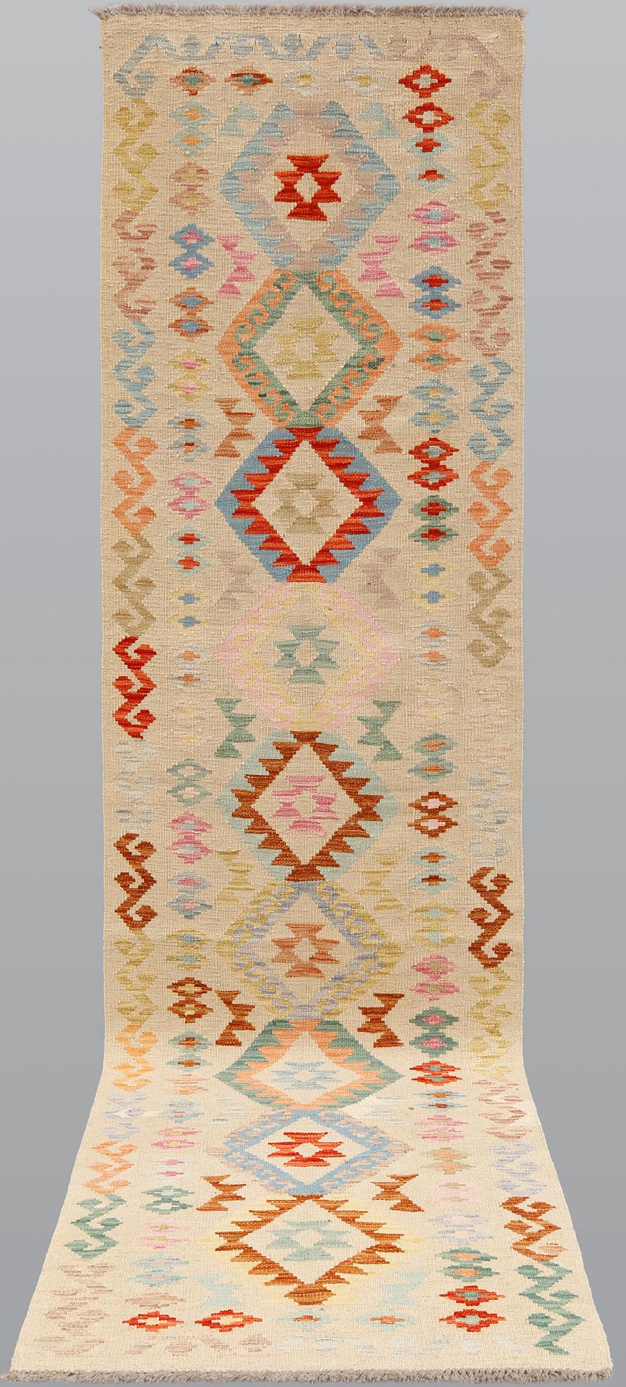 Gallerimatta, Kelim, 297 x 78 cm.