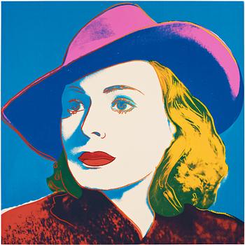 487. Andy Warhol, "With Hat", from: "Three portraits of Ingrid Bergman".