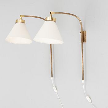Josef Frank, Wall lamps, a pair, model 2484, Firma Svenskt Tenn.