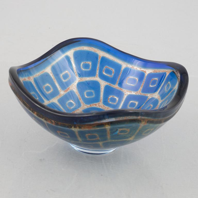 Sven Palmqvist, a "ravenna" glass bowl, Orrefors 1965.