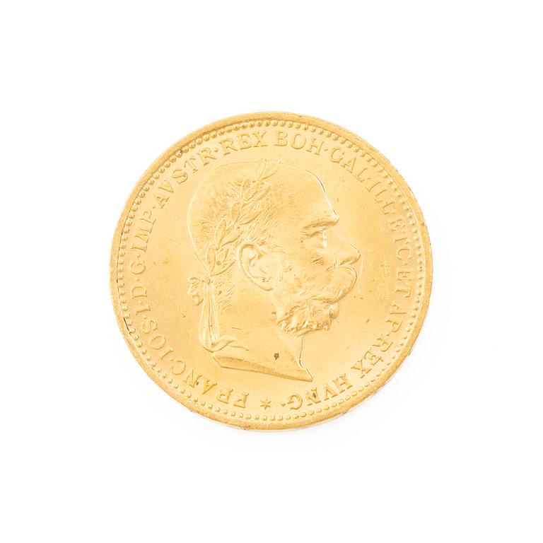 Gold coin, Austria-Hungary, 20 Corona, 1895.