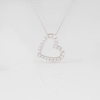 HÄNGE, 18K vitguld med briljantslipade diamanter ca 0.25 ct. Vikt 2,2 gram.