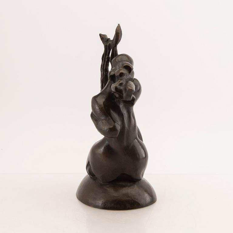 Mikko Koppali,  a signd and dated 94 bronze sculpture.