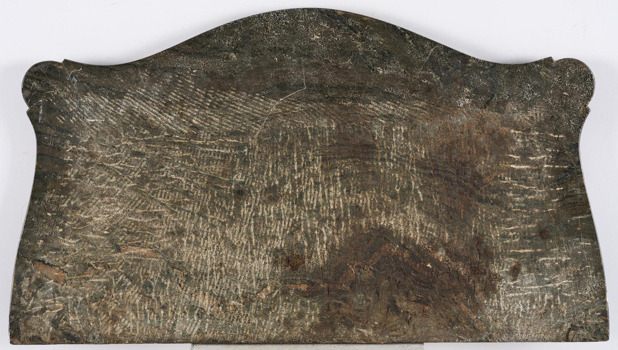 A Gustavian giltwood and Kolmårdsmarble-top console table, Stockholm, late 18th century.