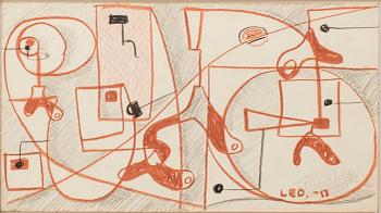 LARS ENGLUND, Chalk drawing, signed and dated -51.