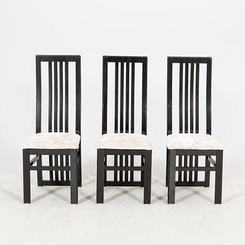A set of six Italiena 1980s Tonon chairs.