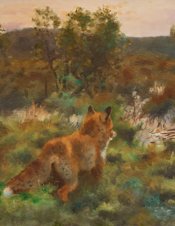 Bruno Liljefors, Fox and Mallards in a Summer Landscape.