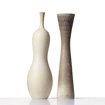 Carl-Harry Stålhane, two stoneware vases, Rörstrand, Sweden 1950's.