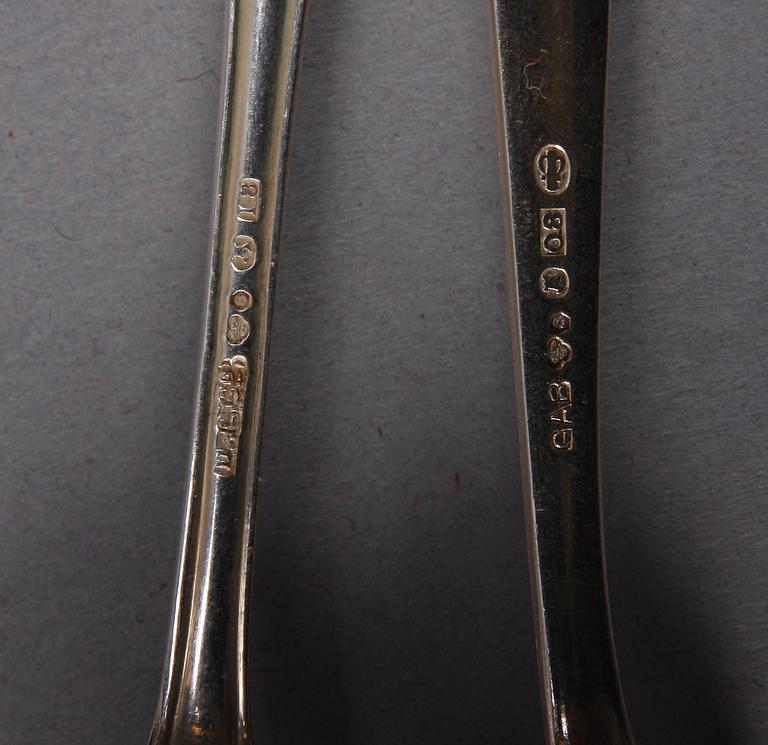 KAFFESKEDAR, 13+12, silver, 1900-talets andra hälft.