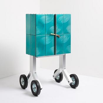 David Taylor, a unique cabinet, "Aluminium Cabinet", Studio Mellösaverken, Sweden, 2025.