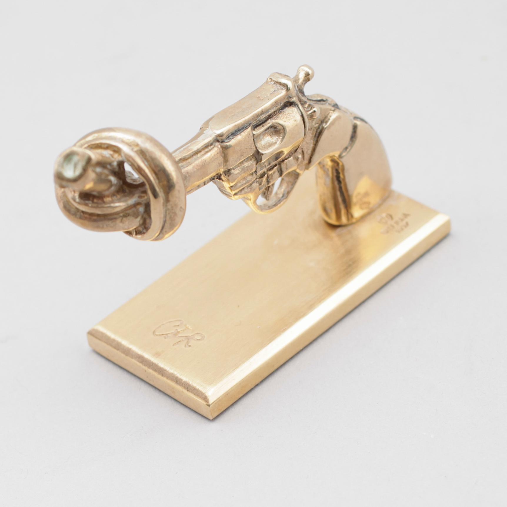 CARL FREDRIK REUTERSWÄRD, skulptur, "Non violence", monogramsignerad CFR, för Skultuna.