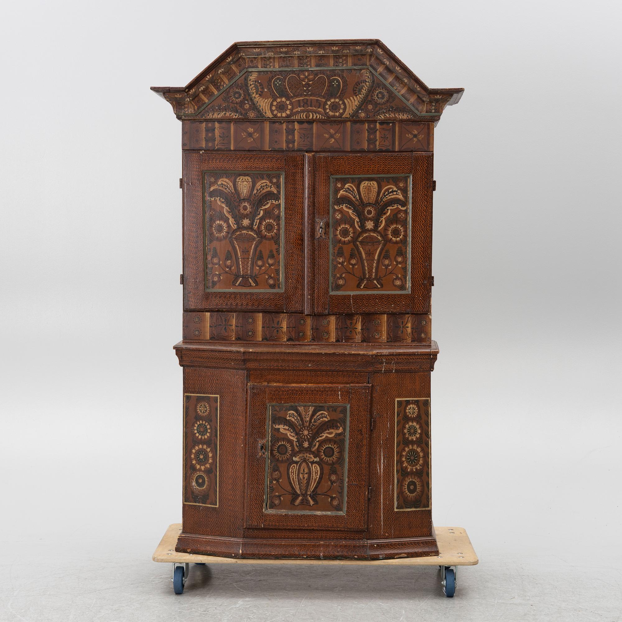 A Folk Art cabinet, Dalecarlia, 19th century.