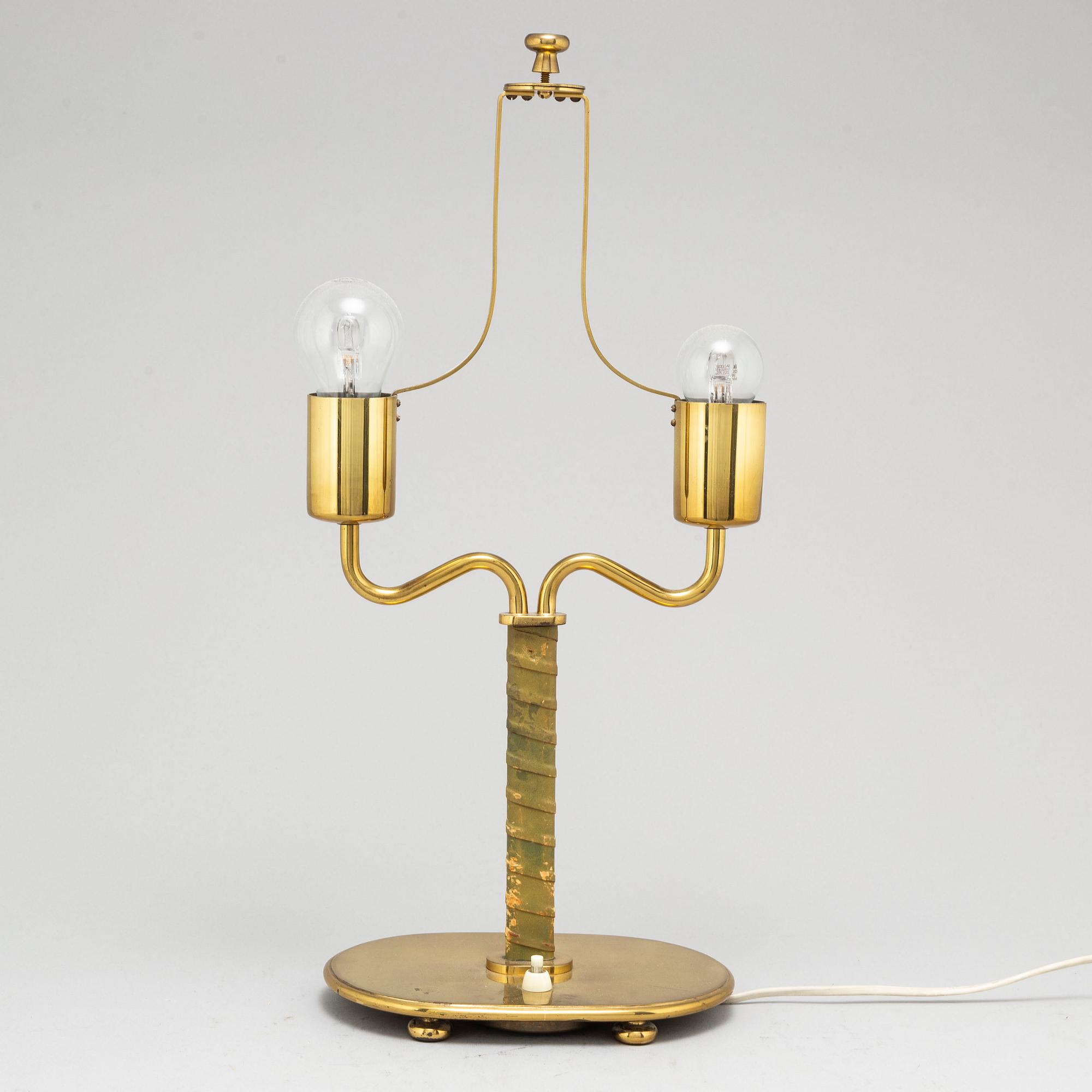JOSEF FRANK, a brass 'model 2388' table lamp, for Firma Svenskt Tenn.