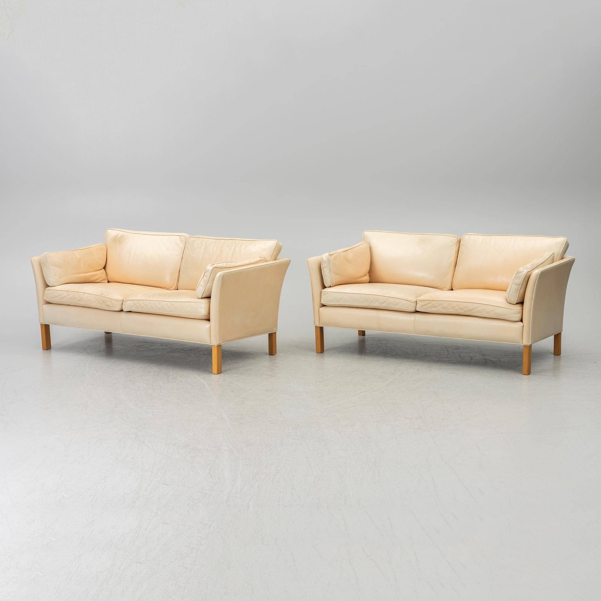 Arne Norell, a pair of 'Cromwell' sofas, late 20th century.