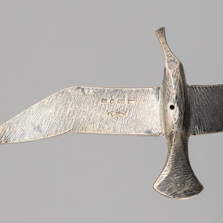 Rey Urban, two sterling silver birds, Stockholm 1996-1999.