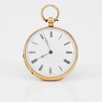 FICKUR, 18K guld, omkring år 1900.