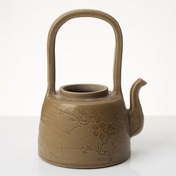 Tekanna, glaserat stengods, Kina, 1600-tal.