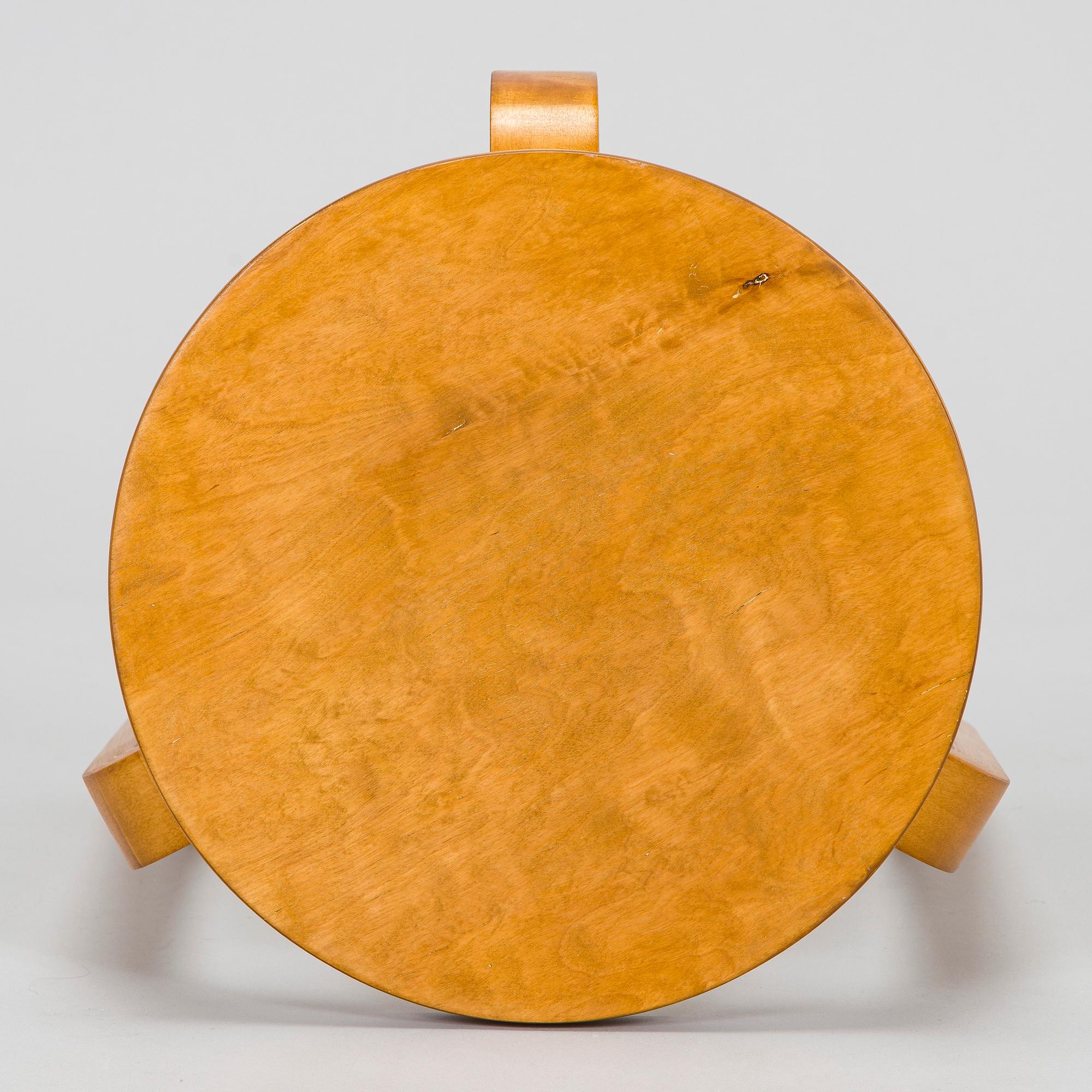 Alvar Aalto, a 1930s '60' stool for O.Y. Huonekalu- ja Rakennustyötehdas A.B.