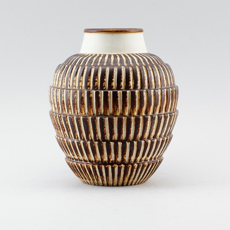 VAS, stengods, "Florens", Gertrud Lönegren, Rörstrand, stämpelsignerad.