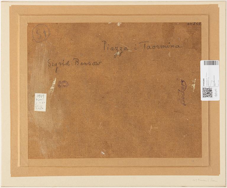 Sigrid Bensow, “Piazza i Taormina”.