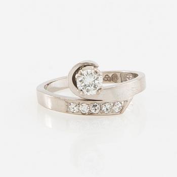 Bo Cedstam, Ring 18K white gold with diamonds, Stockholm 1975.