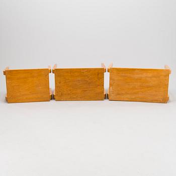 ALVAR AALTO, SARJAPÖYTÄ, 3-osainen, "E88", Artek, 1900-luvun puoliväli.