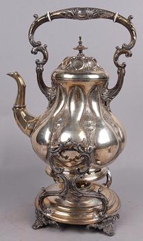 TEKÖK och RECHAUD, nysilver, 1800/1900-tal.