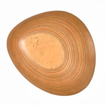 Tapio Wirkkala, a laminated birch dish, Finland, 1950s.