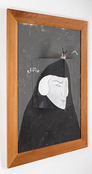 ERNESTO TATAFIORE, mixed media on panel. Signed Tatafiore.