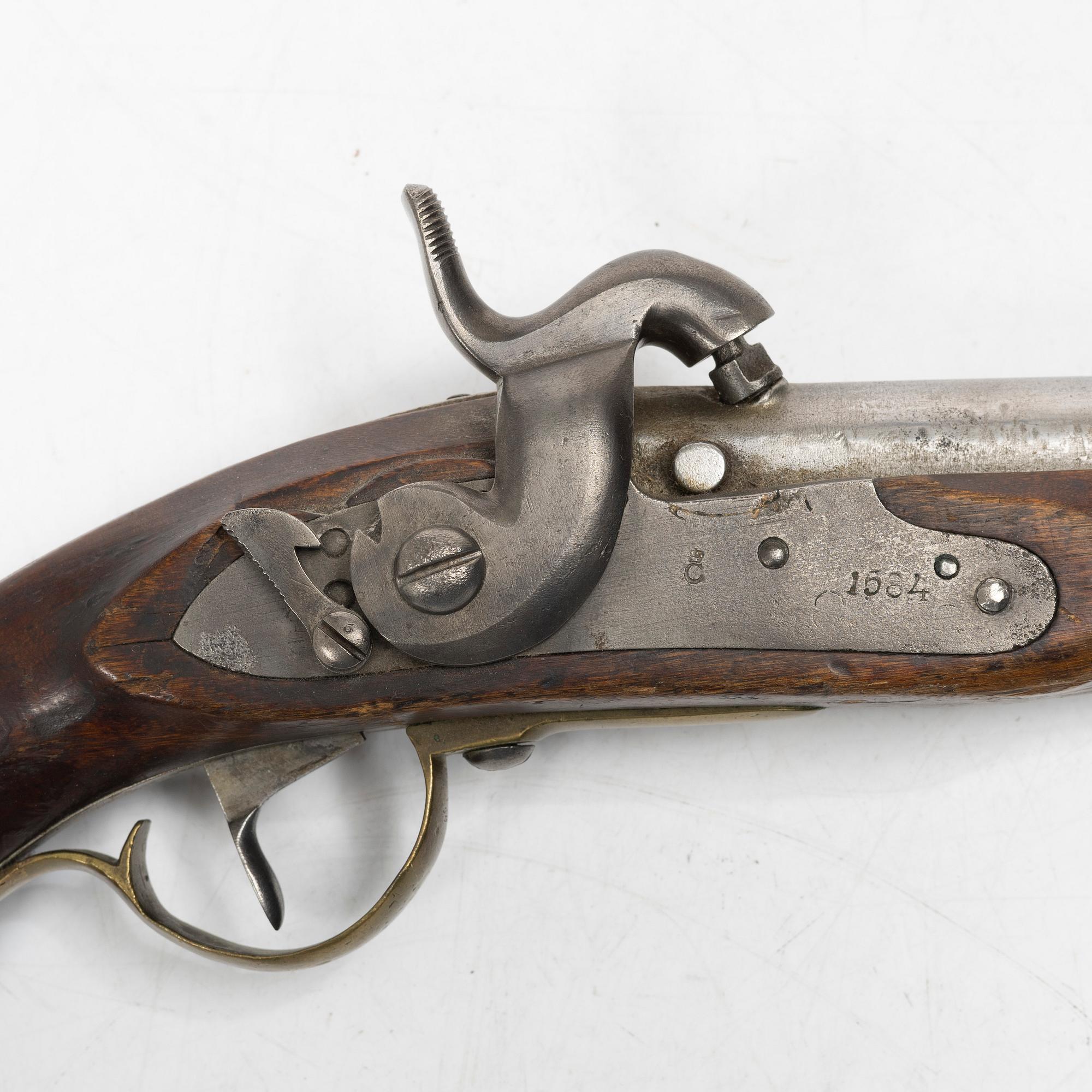 Slaglåspistol, svensk, m/1820-49 flankör.