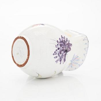 Marita Lybeck, jug and bowl, red clay, signed ML.