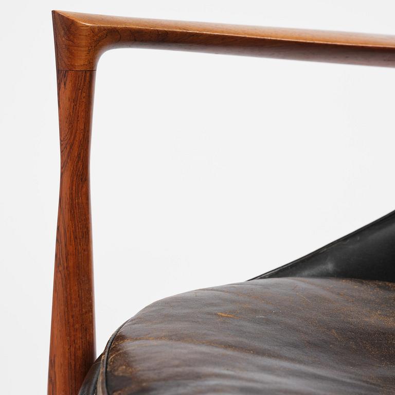 Ib Kofod-Larsen, a rosewood "Elizabeth" easy chair, cabinetmakers Christensen & Larsen, Denmark, 1950s-60s.