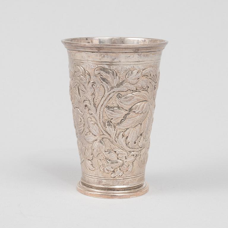 GH Markenius, bägare, silver, Stockholm 1944.