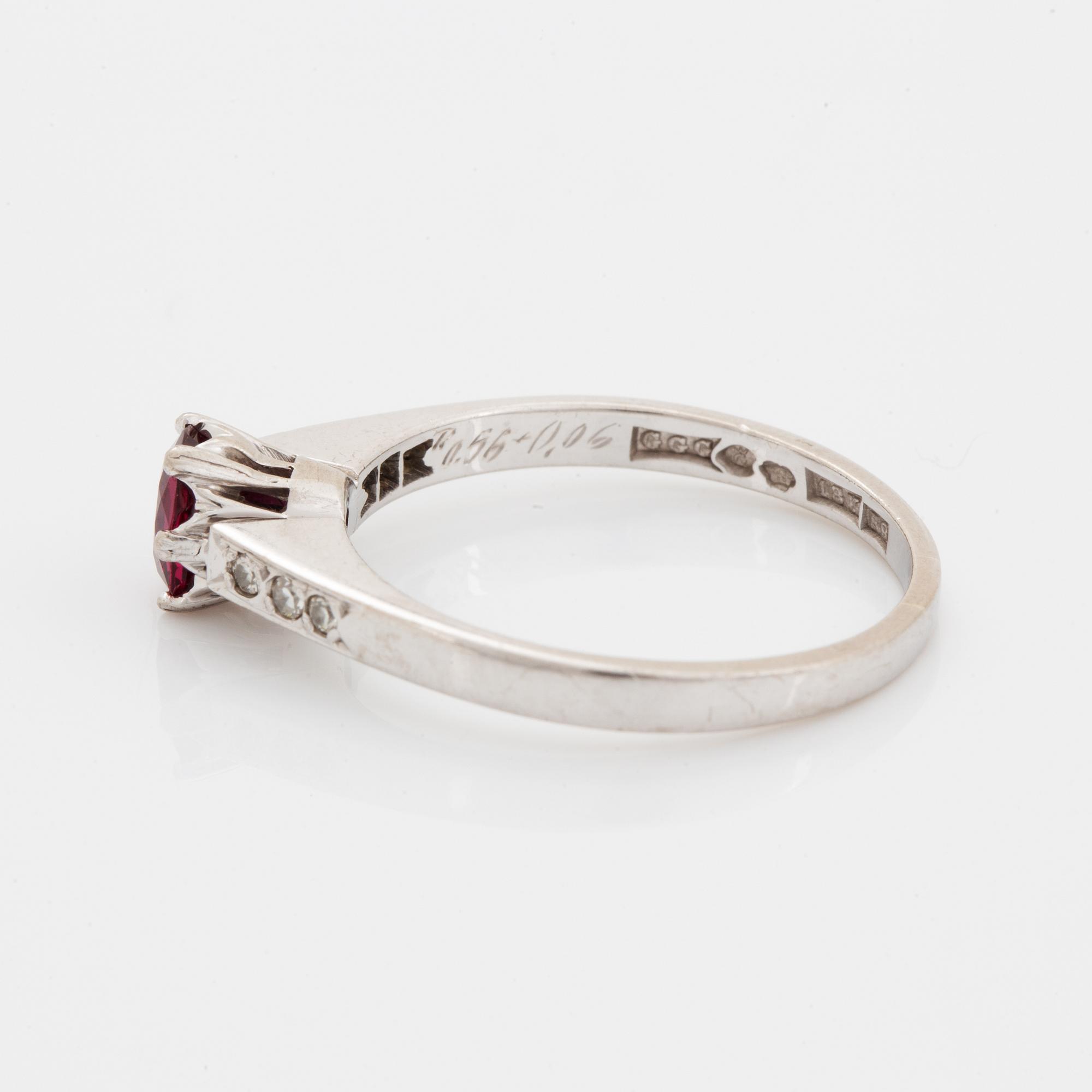 Ruby and diamond ring.