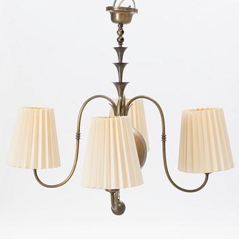 Elis Bergh, a brass ceiling lamp, C.G. Hallberg, Sweden, 1920s.