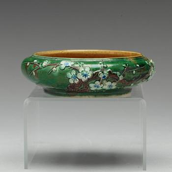 A bisquit brush washer, Qing dynasty, Kangxi (1662-1722).