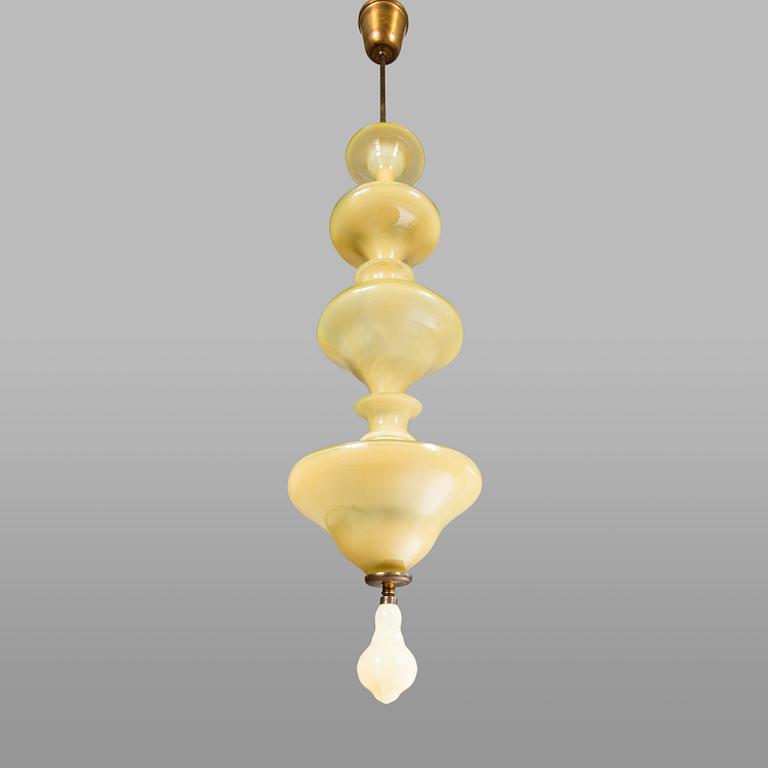 Paavo Tynell & Gunnel Nyman, A 1930s glass pendant light for Taito, Finland.