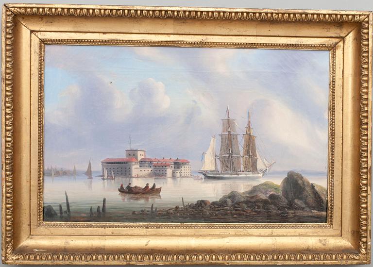 OKÄND KONSTÄR, olja på duk, otydlig signering, 1800-tal.