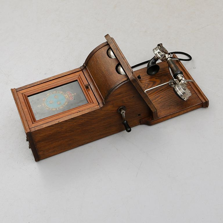 VÄGGTELEFON, Telegrafverkets Verkstad, Nynäshamn, 1900-talets första hälft.