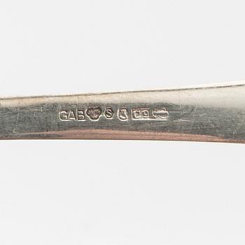 Jacob Ängman, bouillon spoons 12 pcs. "Rosenholm" silver GAB Stockholm 1956.