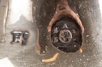 A pair of Austrian silver candle sticks Vienna 1852 weight 626 gr.