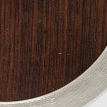 Tapio Wirkkala, four silver beakers, and a rosewood and sterling silver tray, Kultakeskus, Hämeenlinna 1973-74.