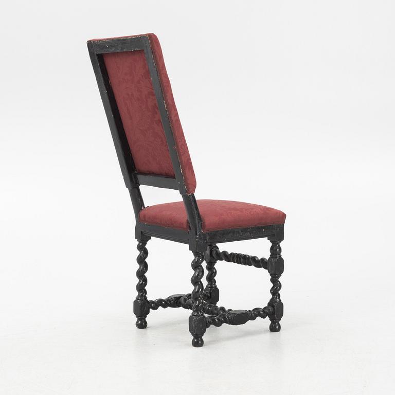 A Swedish Baroque chair, Sweden, circa 1700.