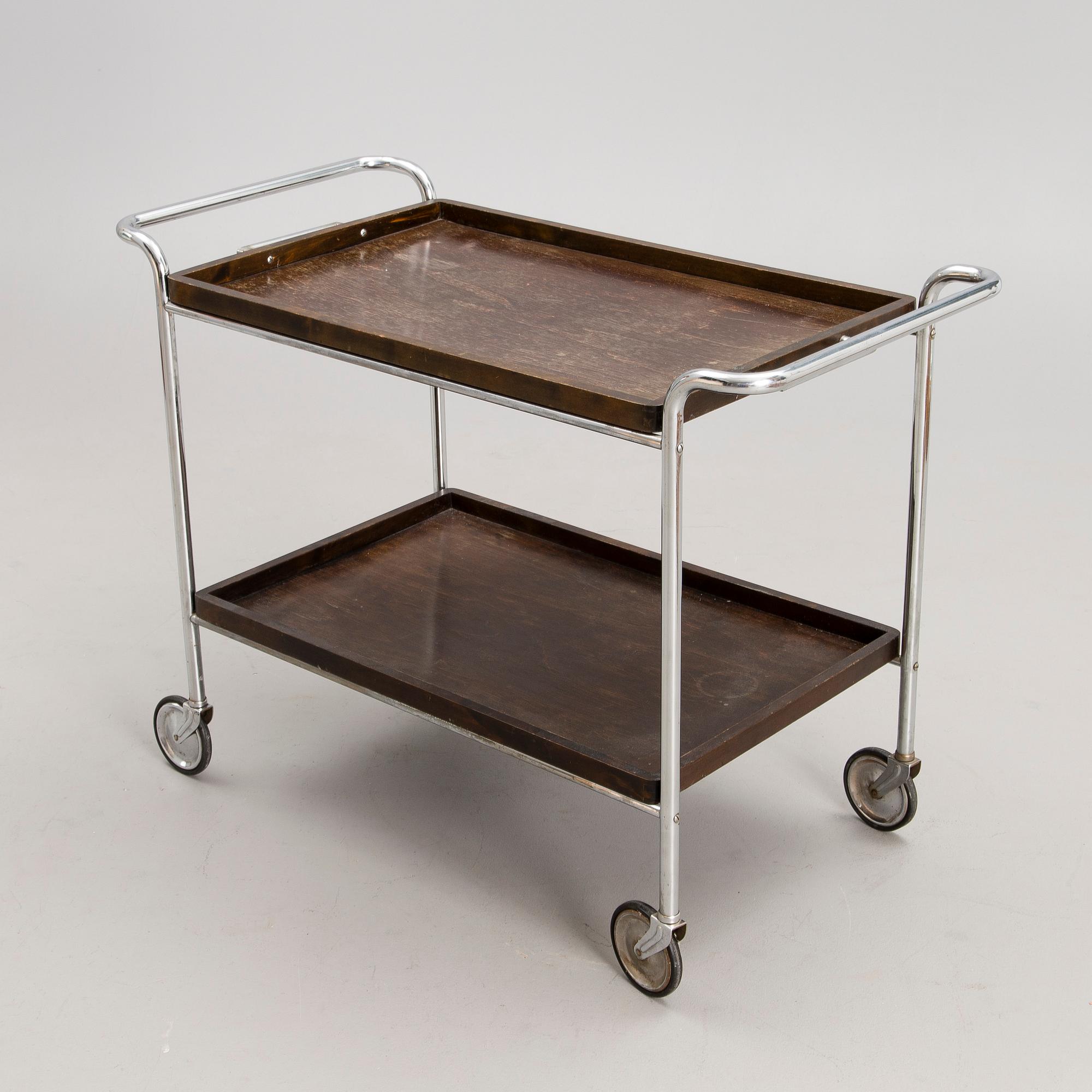 A 1930s  tea trolley Helsingin Uusi Rautasänkytehdas J. Merivaara, Finland.