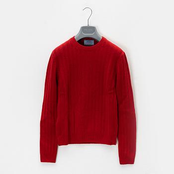 Prada, a knitted cashmere sweater, size 38.