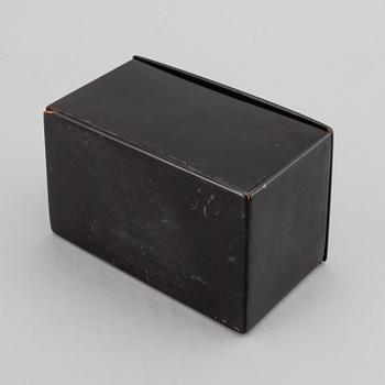 A lacquered lidded box, Russia, 1870s.