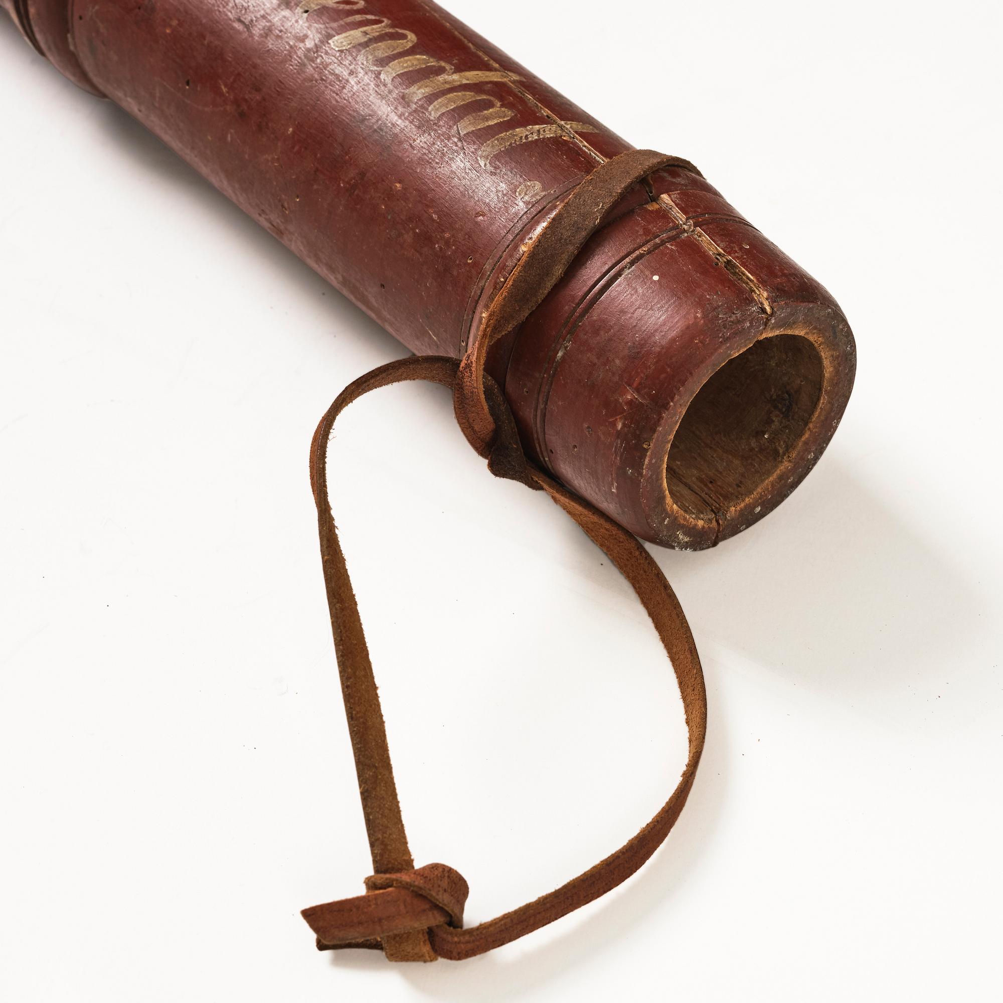 A Swedish stirrup pump , late 18th / early 19th century.