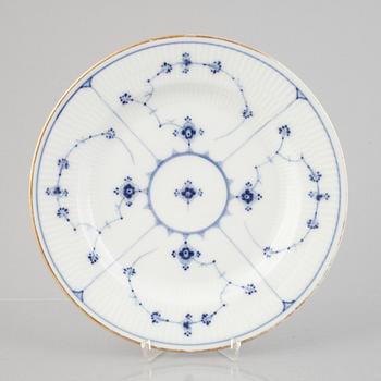 A 'Blue Fluted Plain' porcelain plate, Royal Copenhagen, 19th century.