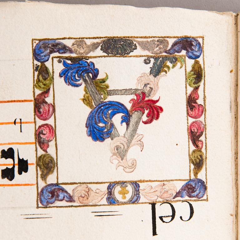 KÄSIKIRJOITUS, pergamenttia, n. 1400-luku.